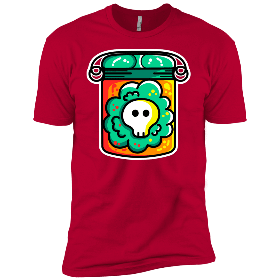 T-Shirts Red / YXS Cute Skull In A Jar Boys Premium T-Shirt
