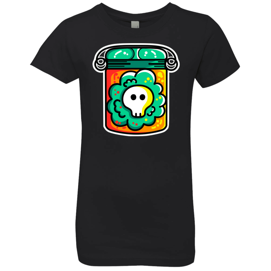 T-Shirts Black / YXS Cute Skull In A Jar Girls Premium T-Shirt