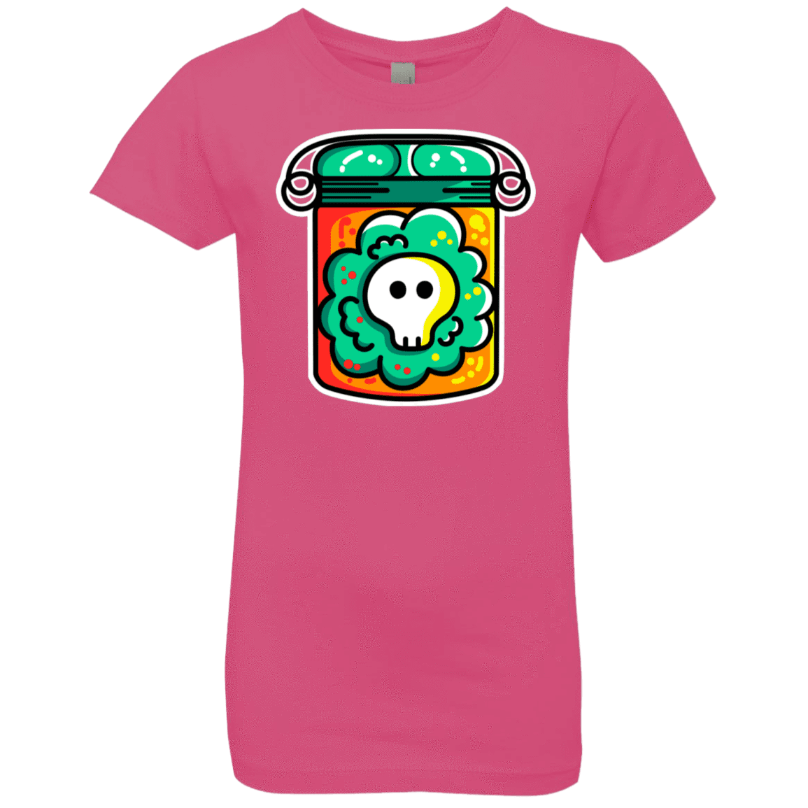 T-Shirts Hot Pink / YXS Cute Skull In A Jar Girls Premium T-Shirt