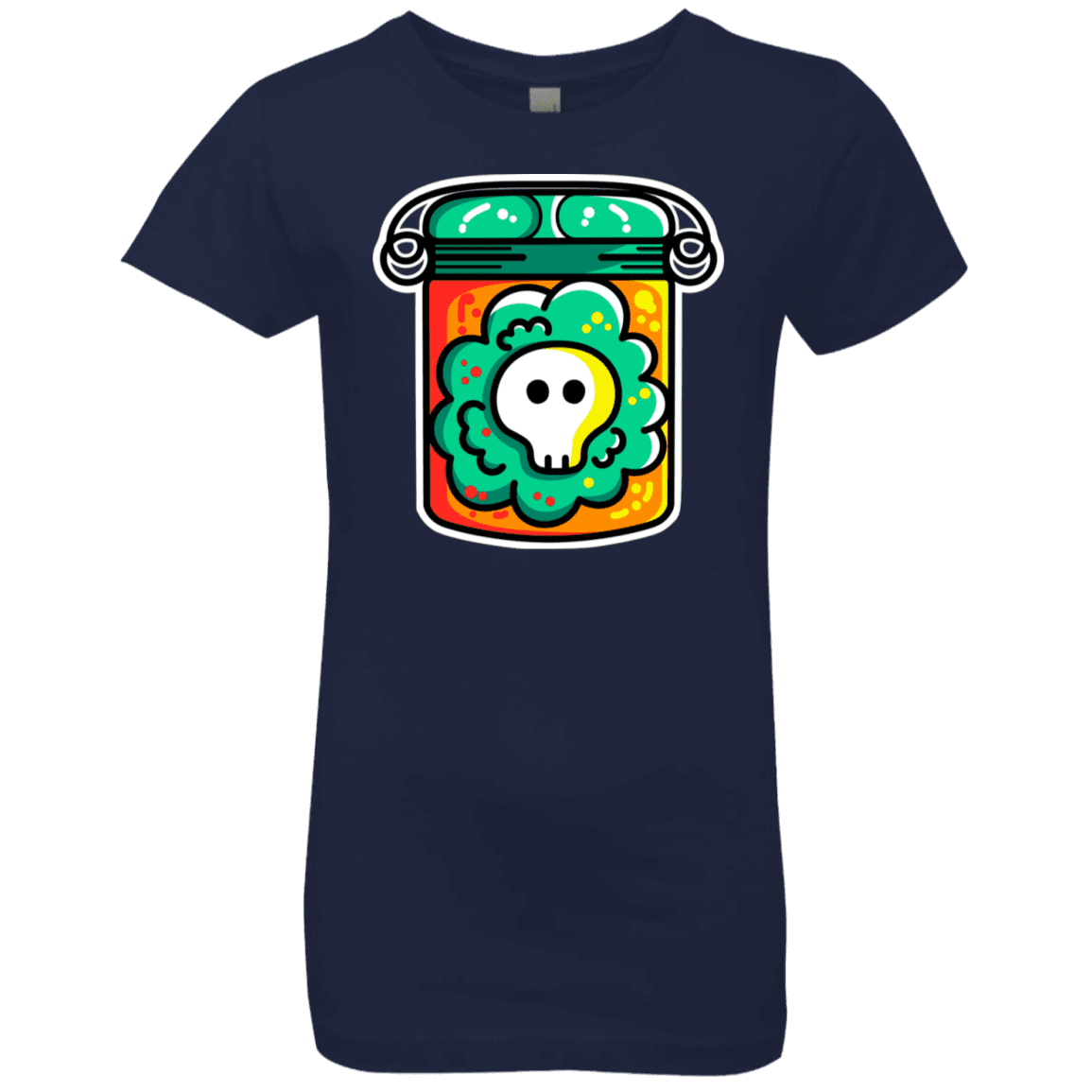 T-Shirts Midnight Navy / YXS Cute Skull In A Jar Girls Premium T-Shirt