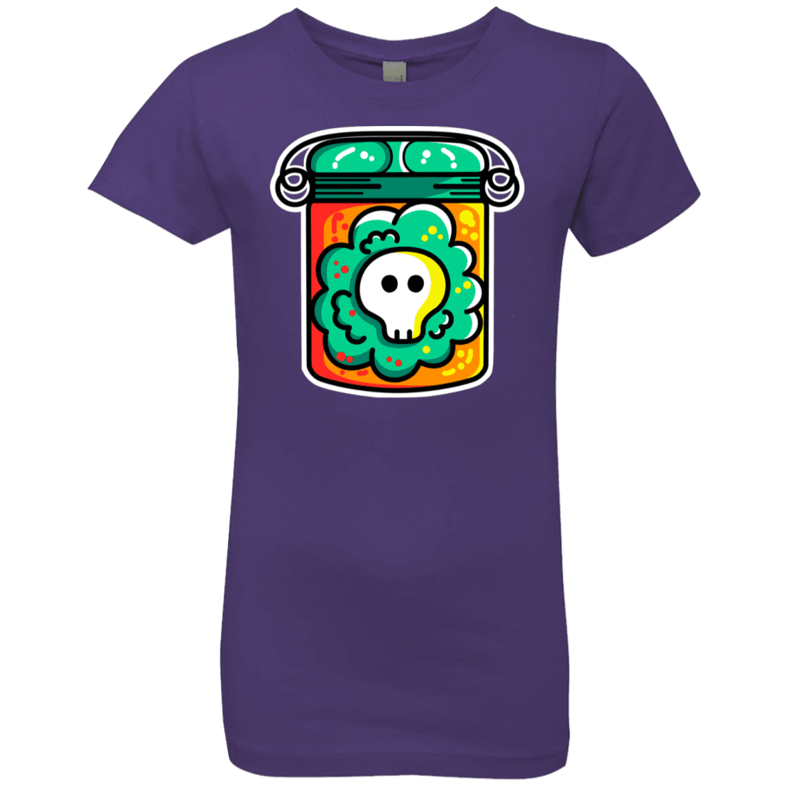 T-Shirts Purple Rush / YXS Cute Skull In A Jar Girls Premium T-Shirt