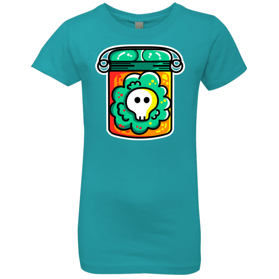 T-Shirts Tahiti Blue / YXS Cute Skull In A Jar Girls Premium T-Shirt