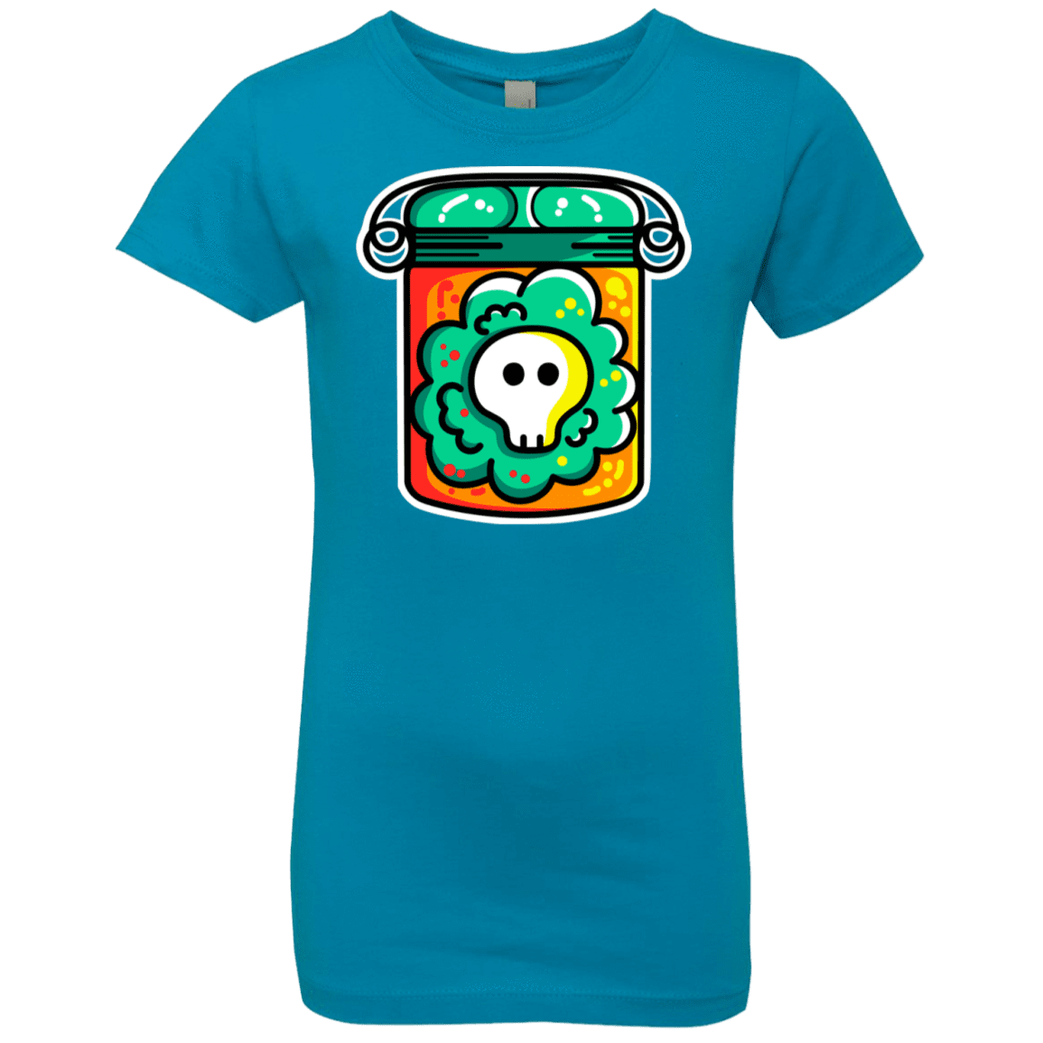 T-Shirts Turquoise / YXS Cute Skull In A Jar Girls Premium T-Shirt