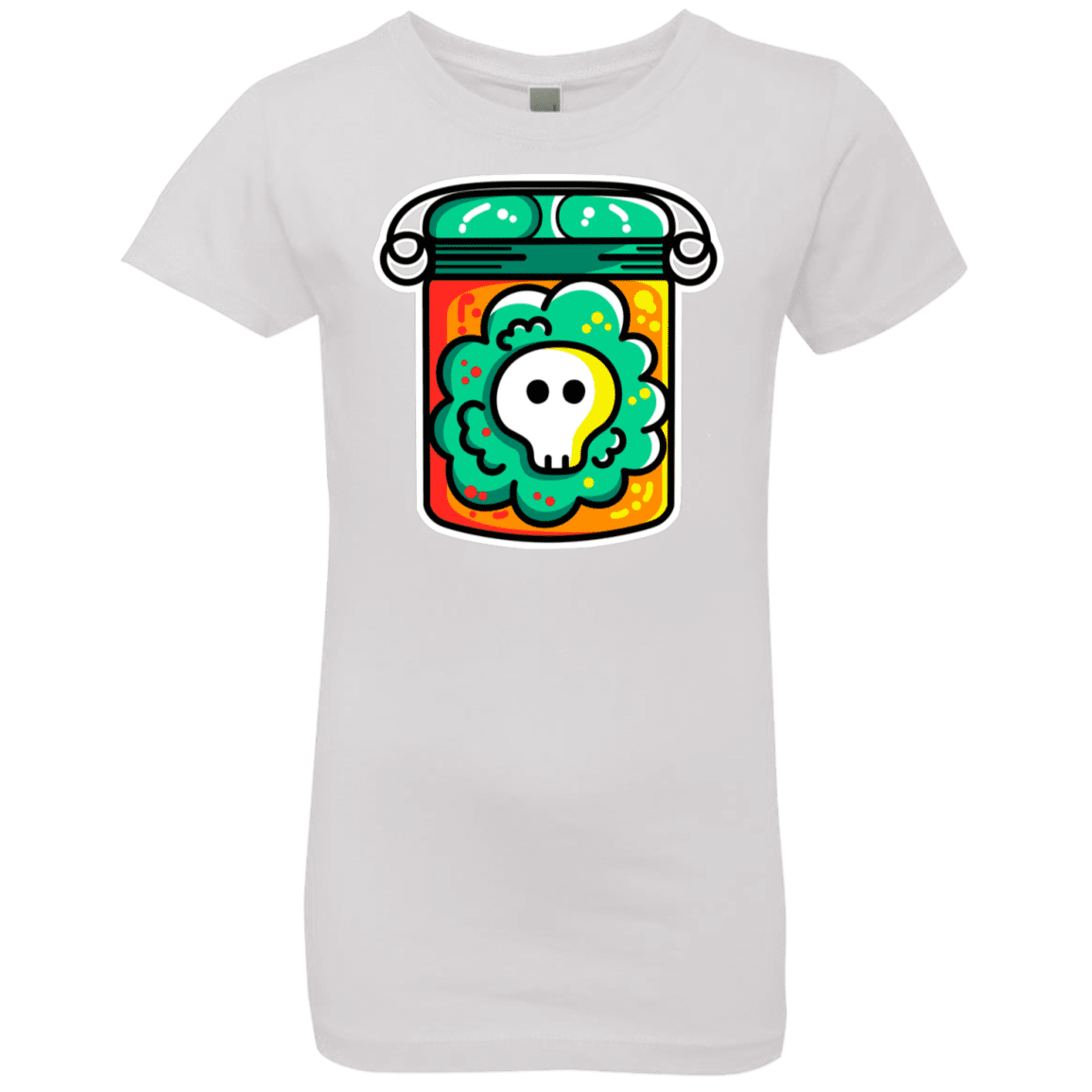 T-Shirts White / YXS Cute Skull In A Jar Girls Premium T-Shirt