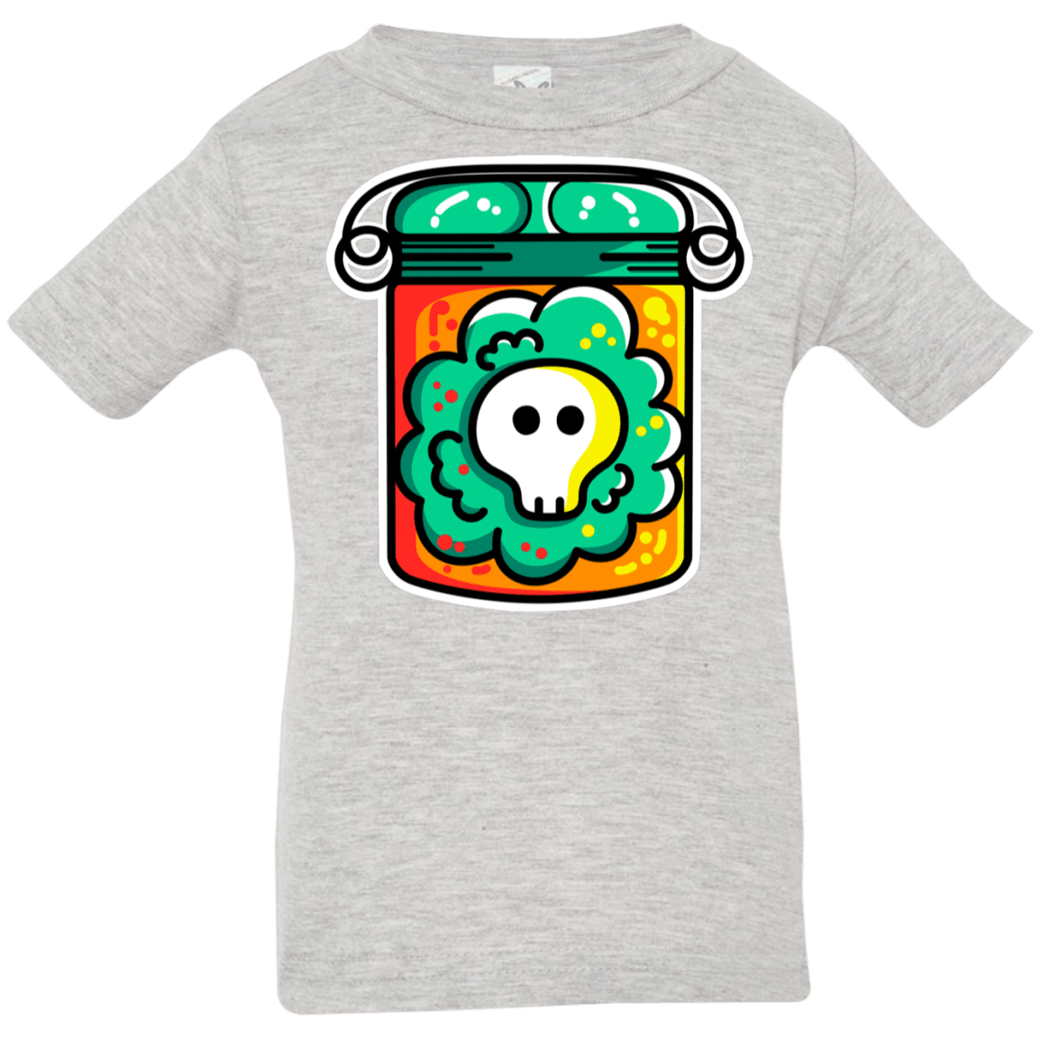 T-Shirts Heather Grey / 6 Months Cute Skull In A Jar Infant Premium T-Shirt