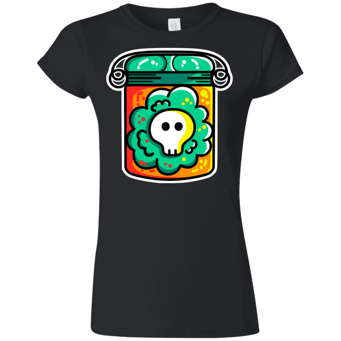 T-Shirts Black / S Cute Skull In A Jar Junior Slimmer-Fit T-Shirt