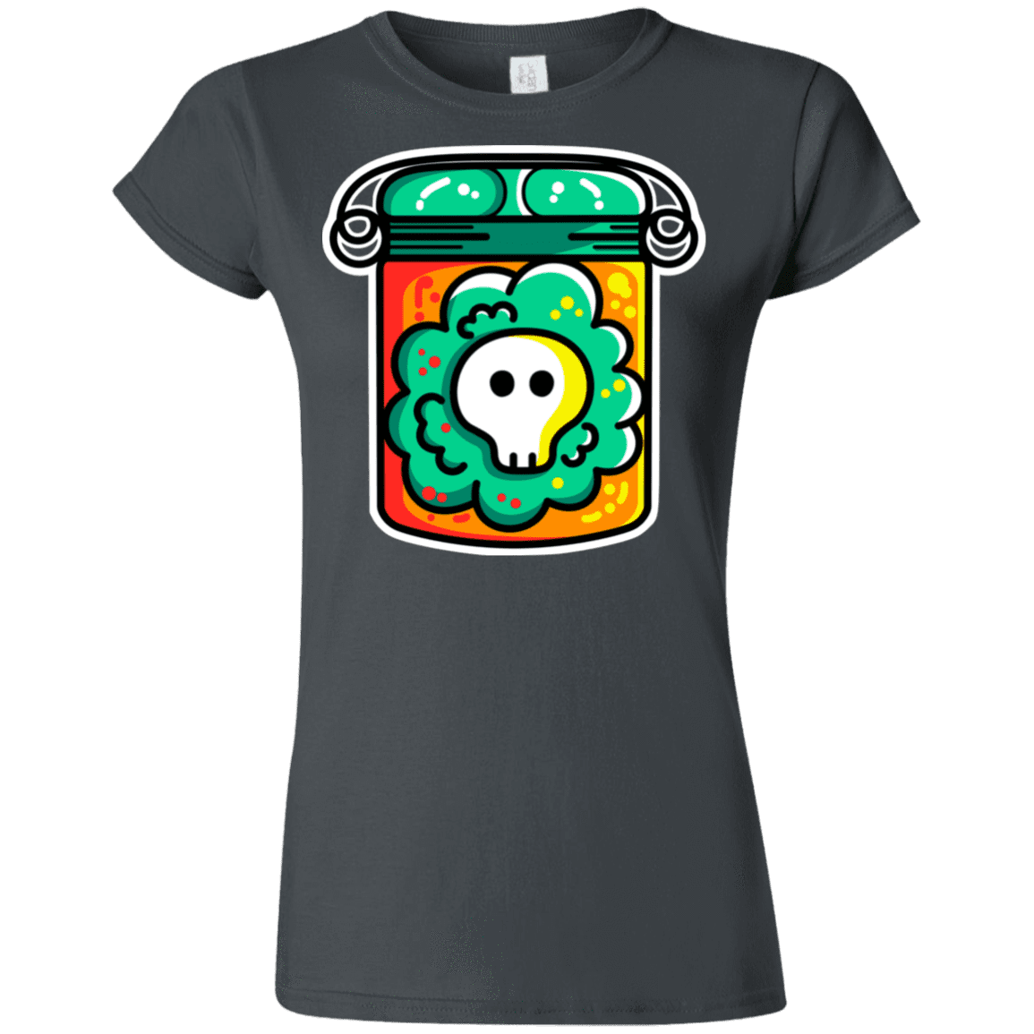 T-Shirts Charcoal / S Cute Skull In A Jar Junior Slimmer-Fit T-Shirt