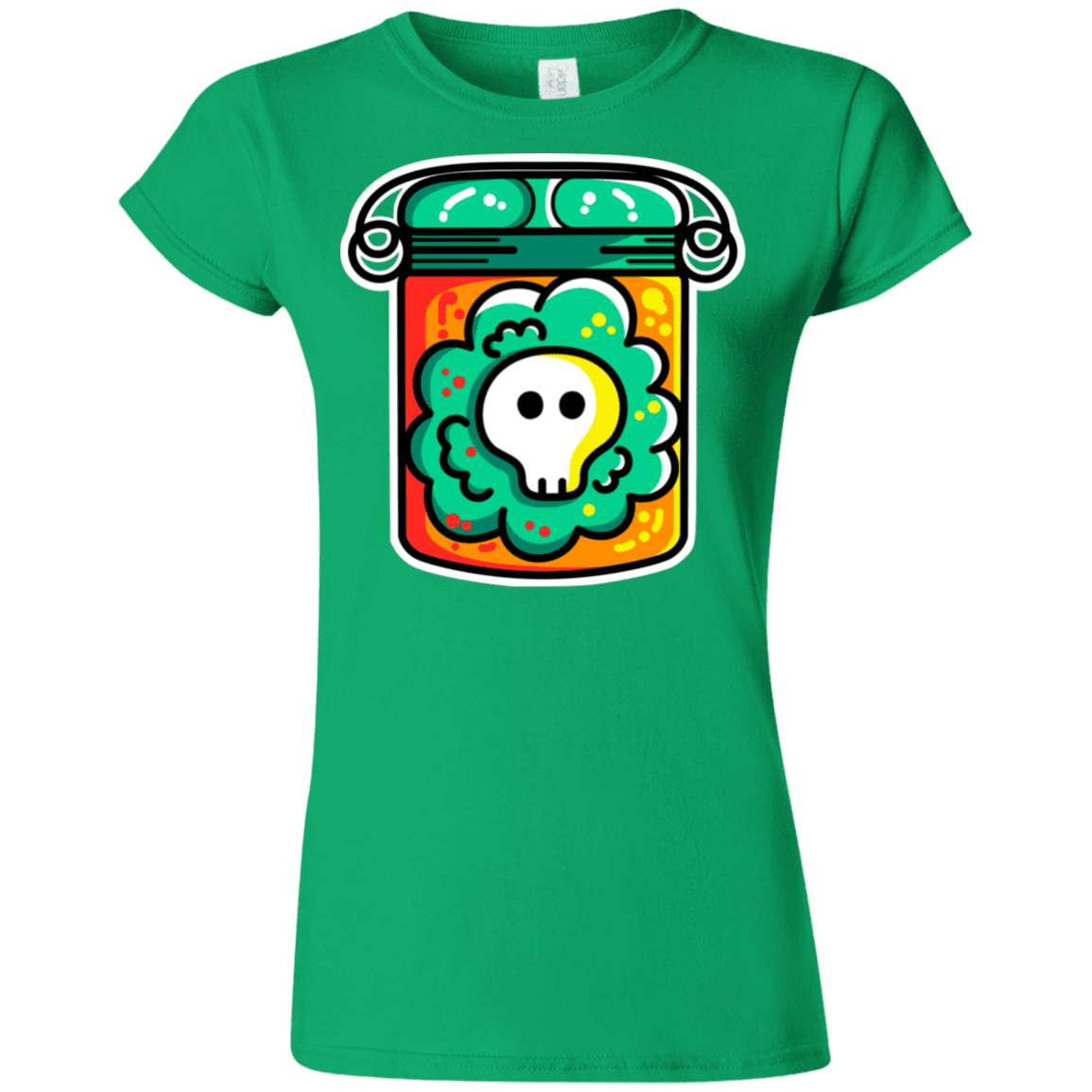 T-Shirts Irish Green / S Cute Skull In A Jar Junior Slimmer-Fit T-Shirt