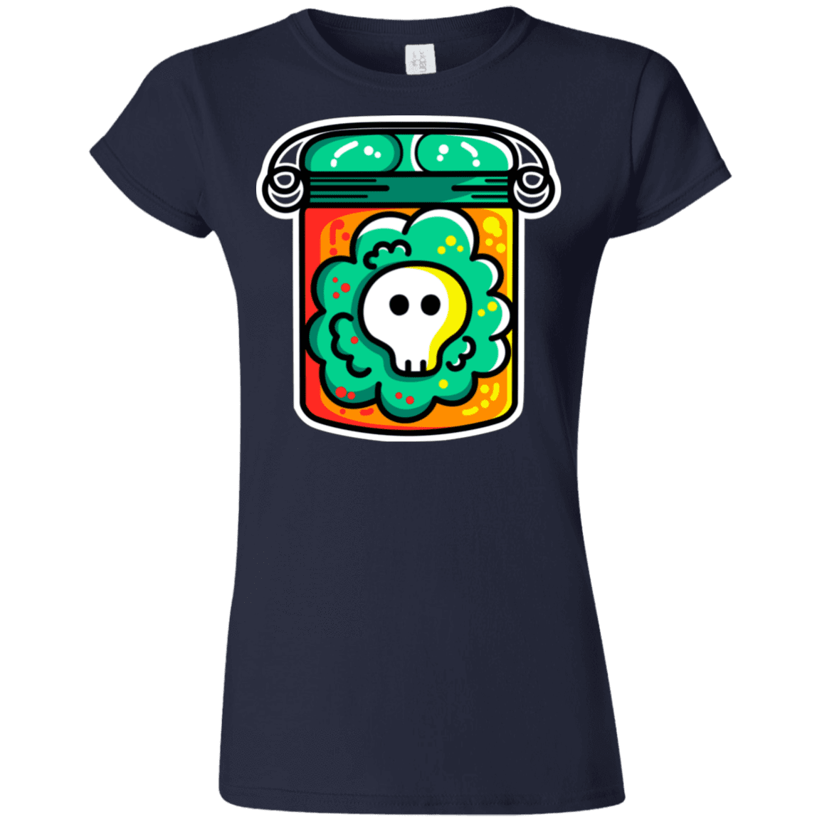 T-Shirts Navy / S Cute Skull In A Jar Junior Slimmer-Fit T-Shirt
