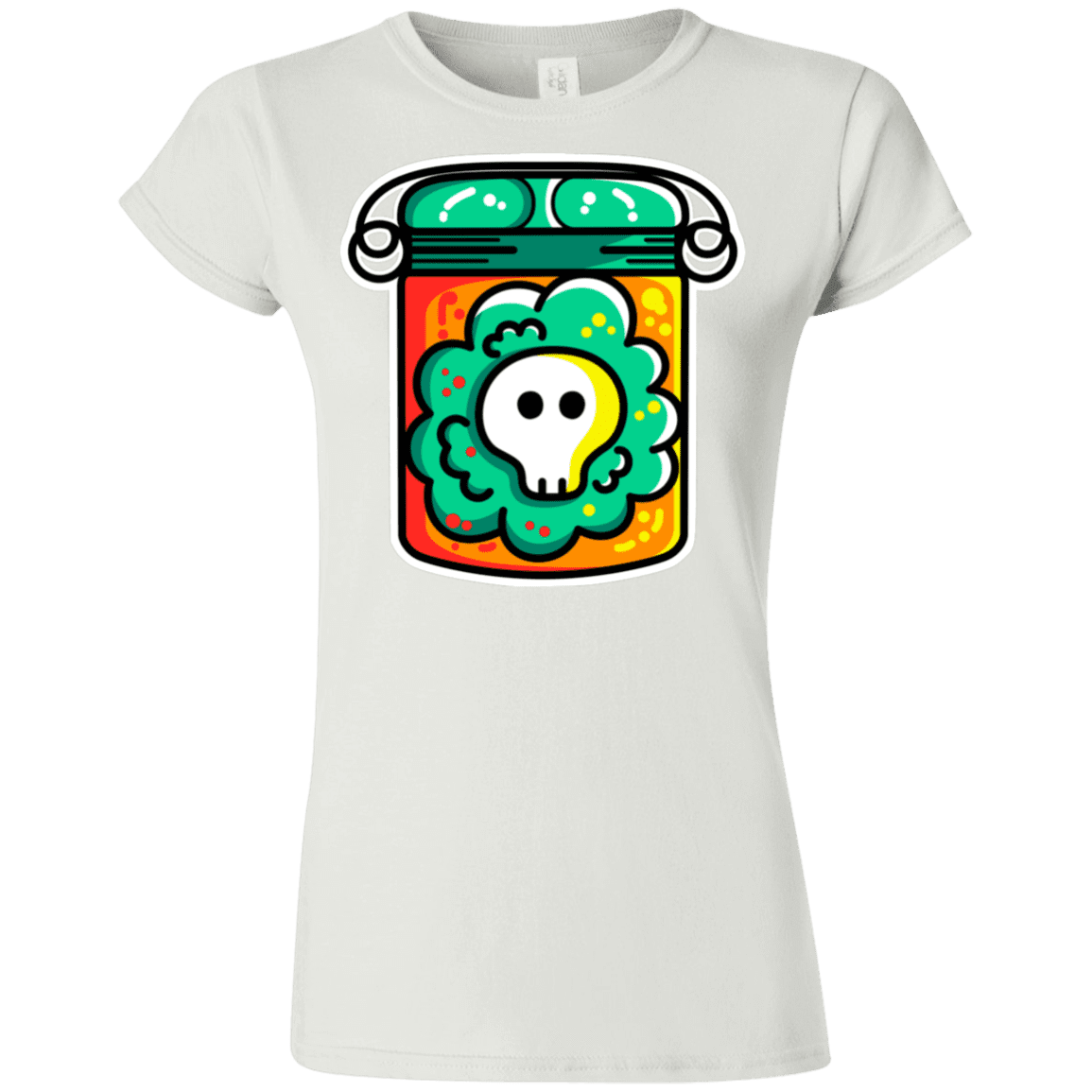T-Shirts White / S Cute Skull In A Jar Junior Slimmer-Fit T-Shirt