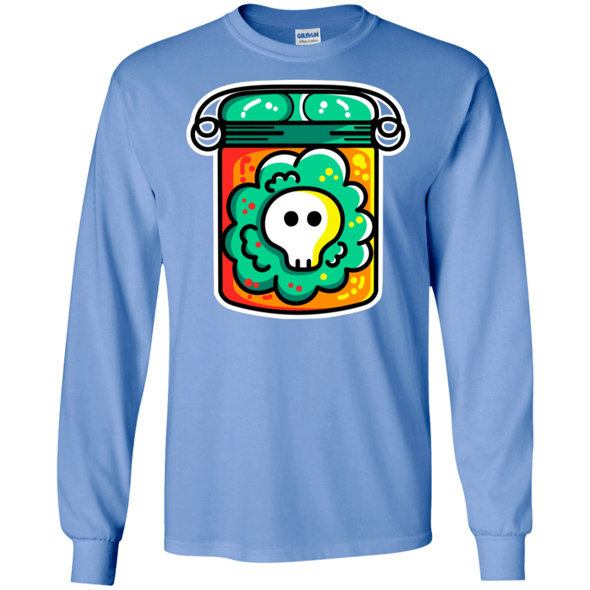 T-Shirts Carolina Blue / S Cute Skull In A Jar Men's Long Sleeve T-Shirt