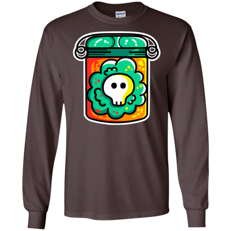 T-Shirts Dark Chocolate / S Cute Skull In A Jar Men's Long Sleeve T-Shirt