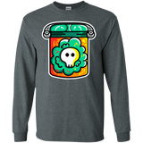 T-Shirts Dark Heather / S Cute Skull In A Jar Men's Long Sleeve T-Shirt