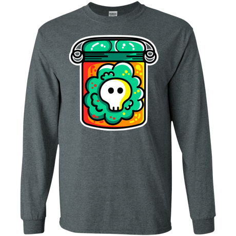 T-Shirts Dark Heather / S Cute Skull In A Jar Men's Long Sleeve T-Shirt