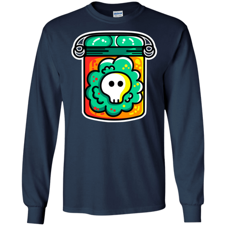 T-Shirts Navy / S Cute Skull In A Jar Men's Long Sleeve T-Shirt