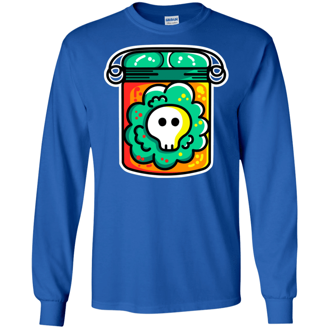 T-Shirts Royal / S Cute Skull In A Jar Men's Long Sleeve T-Shirt