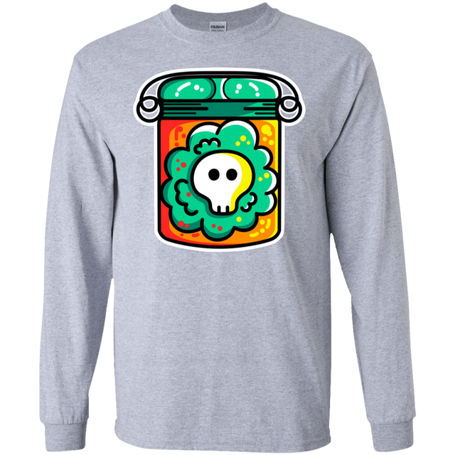 T-Shirts Sport Grey / S Cute Skull In A Jar Men's Long Sleeve T-Shirt