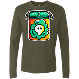 T-Shirts Military Green / S Cute Skull In A Jar Men's Premium Long Sleeve