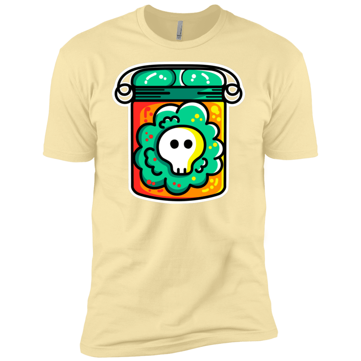 T-Shirts Banana Cream / X-Small Cute Skull In A Jar Men's Premium T-Shirt