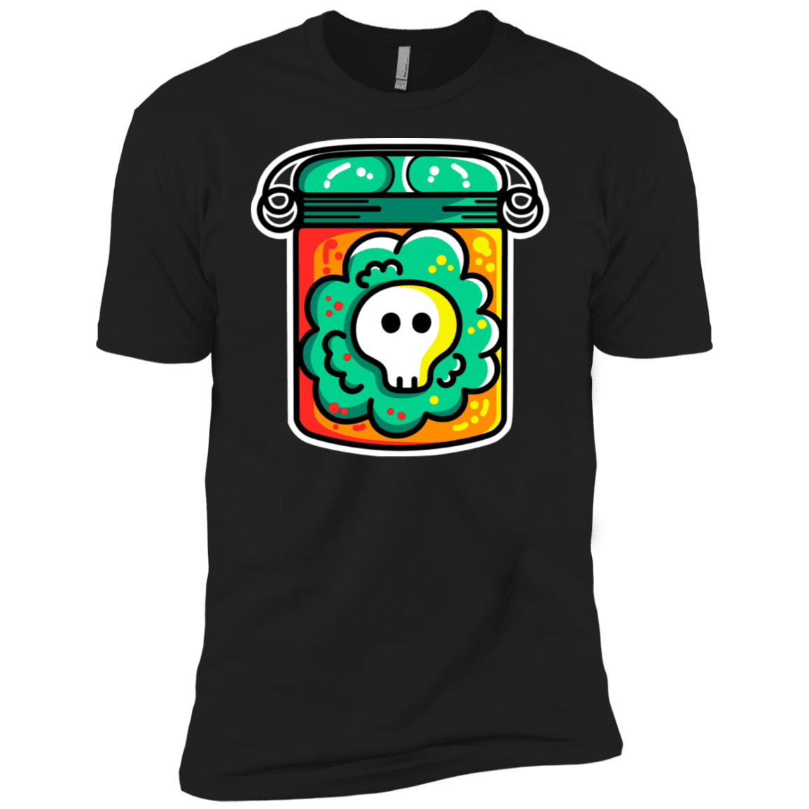 T-Shirts Black / X-Small Cute Skull In A Jar Men's Premium T-Shirt