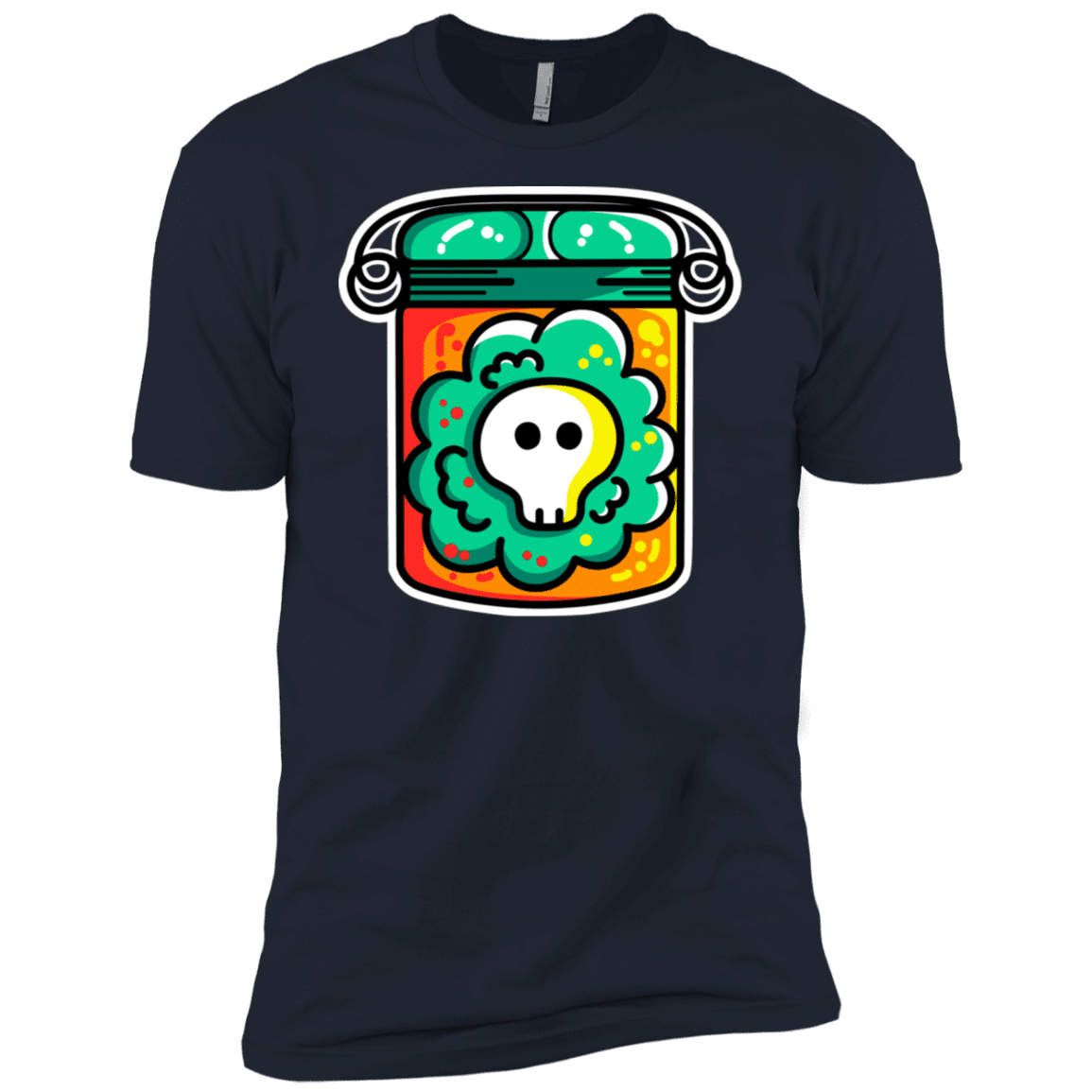 T-Shirts Midnight Navy / X-Small Cute Skull In A Jar Men's Premium T-Shirt