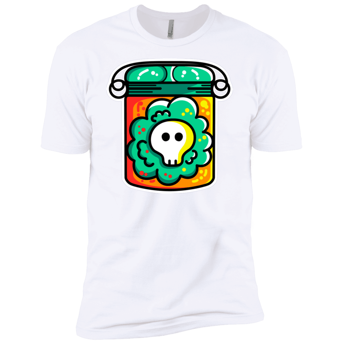 T-Shirts White / X-Small Cute Skull In A Jar Men's Premium T-Shirt