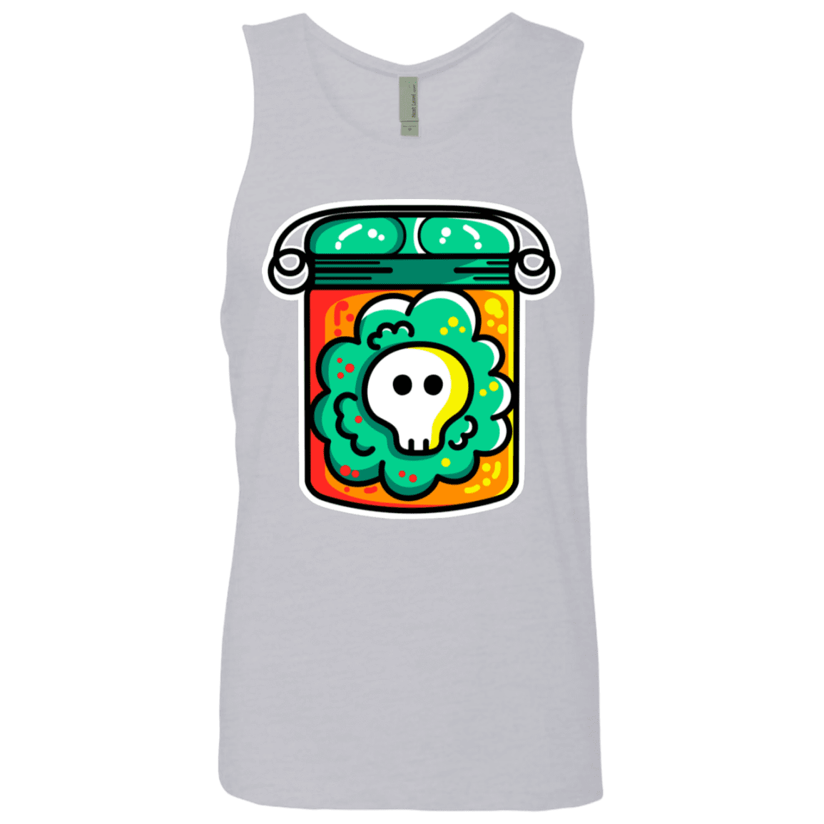 T-Shirts Heather Grey / S Cute Skull In A Jar Men's Premium Tank Top