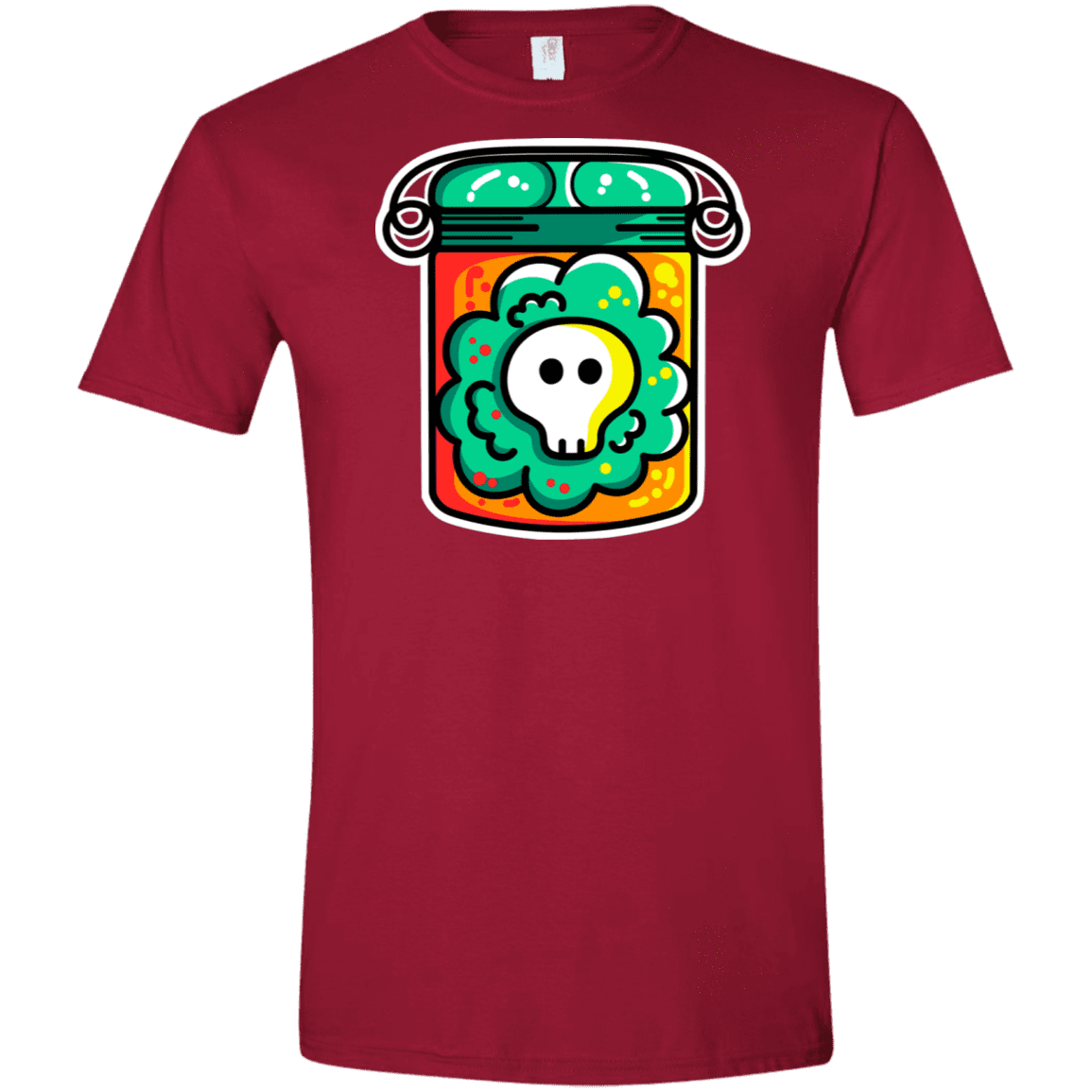 T-Shirts Cardinal Red / S Cute Skull In A Jar Men's Semi-Fitted Softstyle
