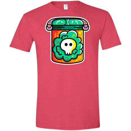 T-Shirts Heather Red / S Cute Skull In A Jar Men's Semi-Fitted Softstyle
