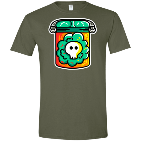 T-Shirts Military Green / S Cute Skull In A Jar Men's Semi-Fitted Softstyle