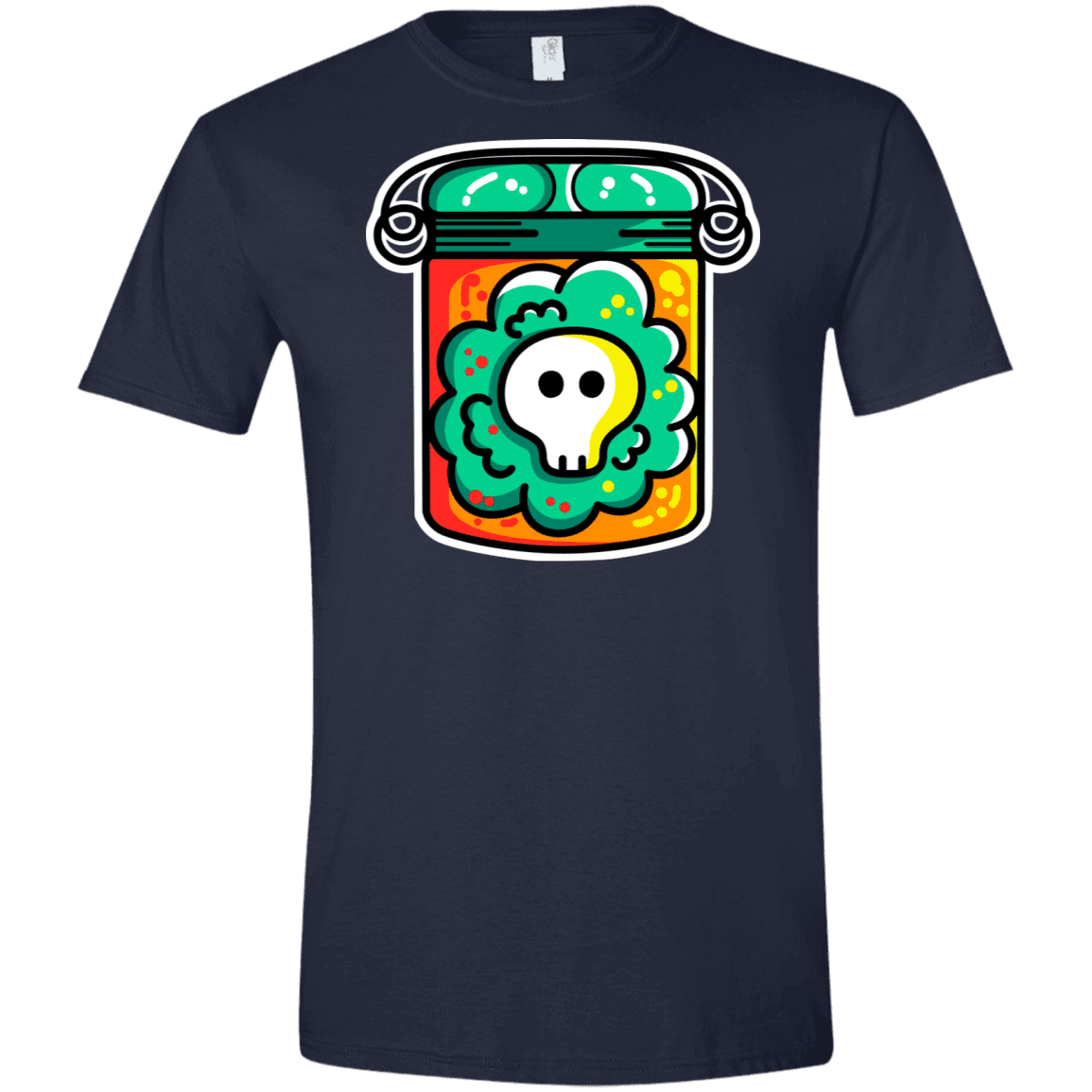 T-Shirts Navy / X-Small Cute Skull In A Jar Men's Semi-Fitted Softstyle