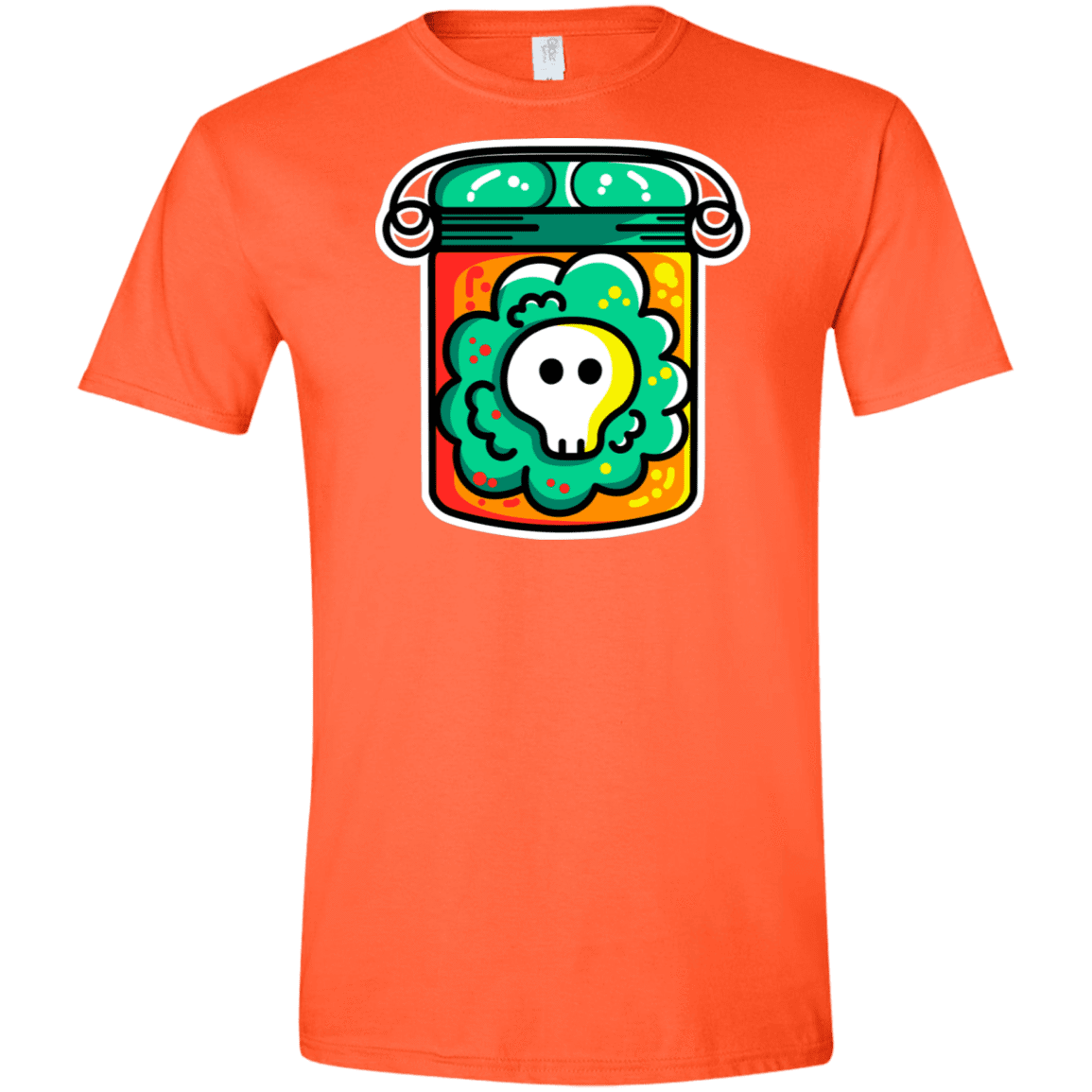 T-Shirts Orange / S Cute Skull In A Jar Men's Semi-Fitted Softstyle