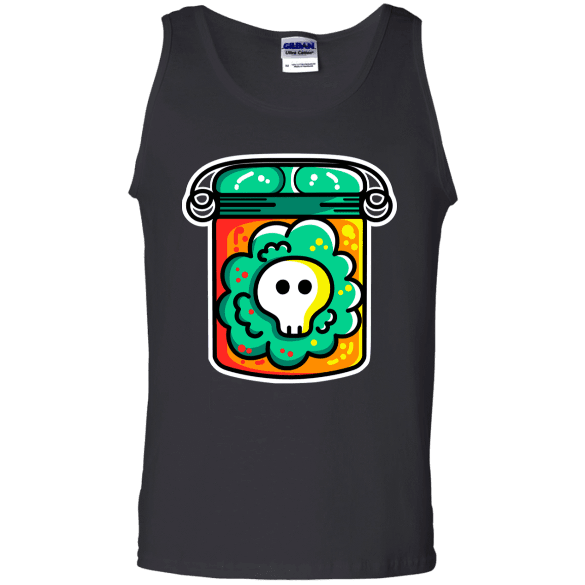 T-Shirts Black / S Cute Skull In A Jar Men's Tank Top