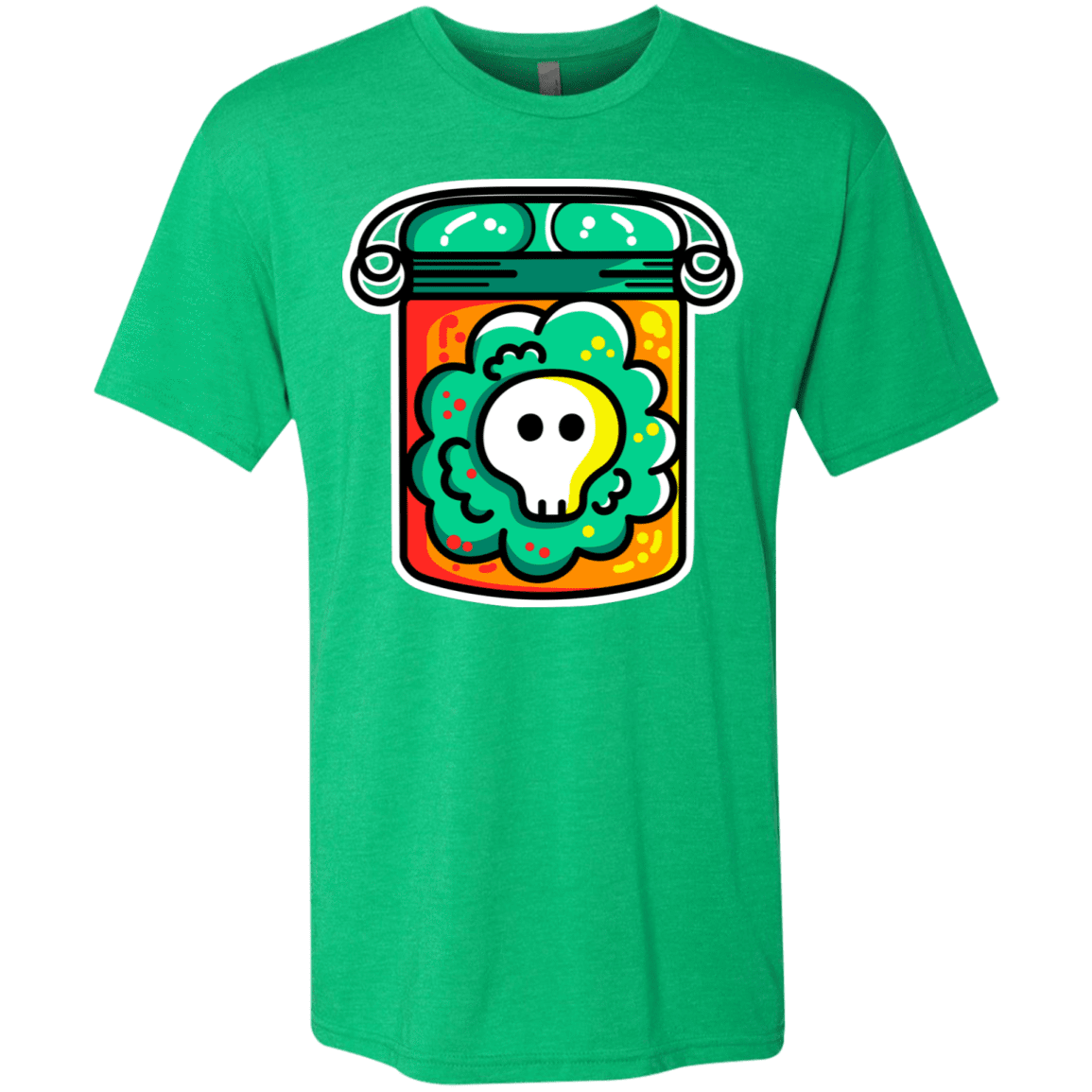 T-Shirts Envy / S Cute Skull In A Jar Men's Triblend T-Shirt