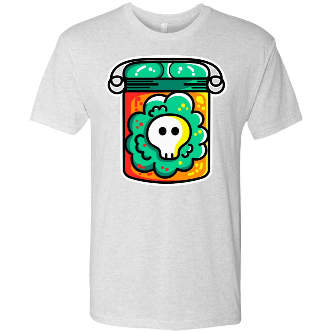 T-Shirts Heather White / S Cute Skull In A Jar Men's Triblend T-Shirt