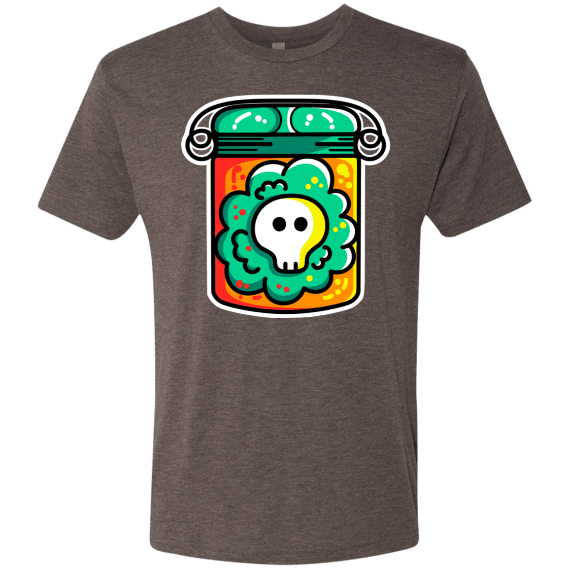 T-Shirts Macchiato / S Cute Skull In A Jar Men's Triblend T-Shirt
