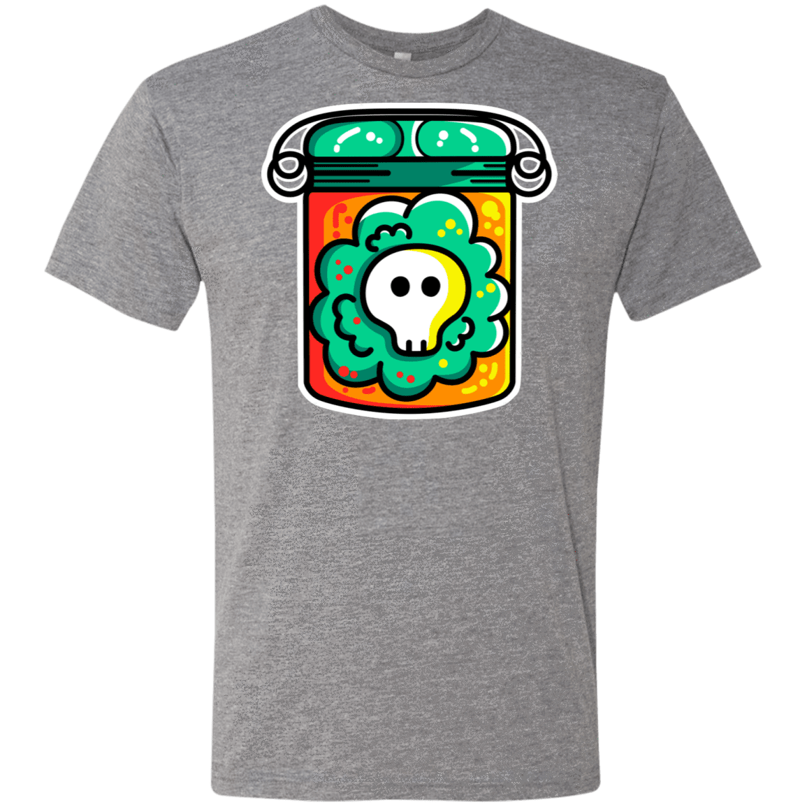 T-Shirts Premium Heather / S Cute Skull In A Jar Men's Triblend T-Shirt