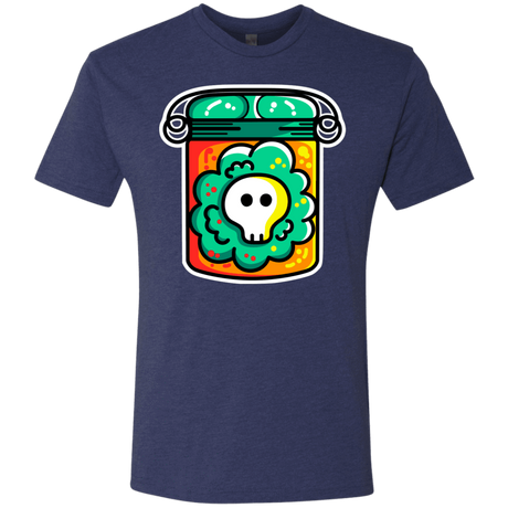 T-Shirts Vintage Navy / S Cute Skull In A Jar Men's Triblend T-Shirt