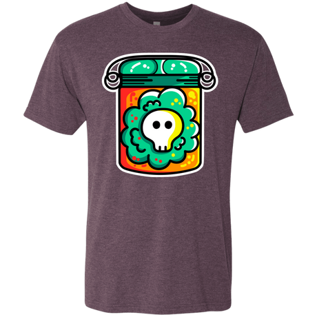 T-Shirts Vintage Purple / S Cute Skull In A Jar Men's Triblend T-Shirt