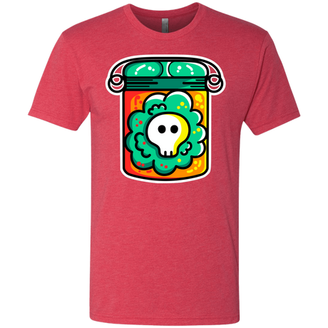 T-Shirts Vintage Red / S Cute Skull In A Jar Men's Triblend T-Shirt