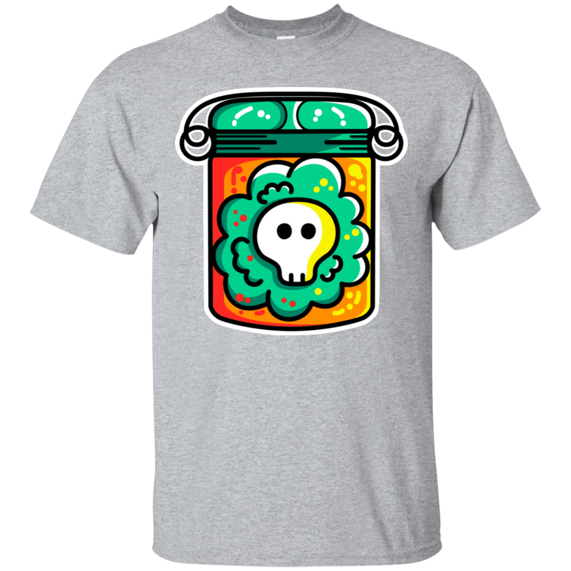 T-Shirts Sport Grey / S Cute Skull In A Jar T-Shirt