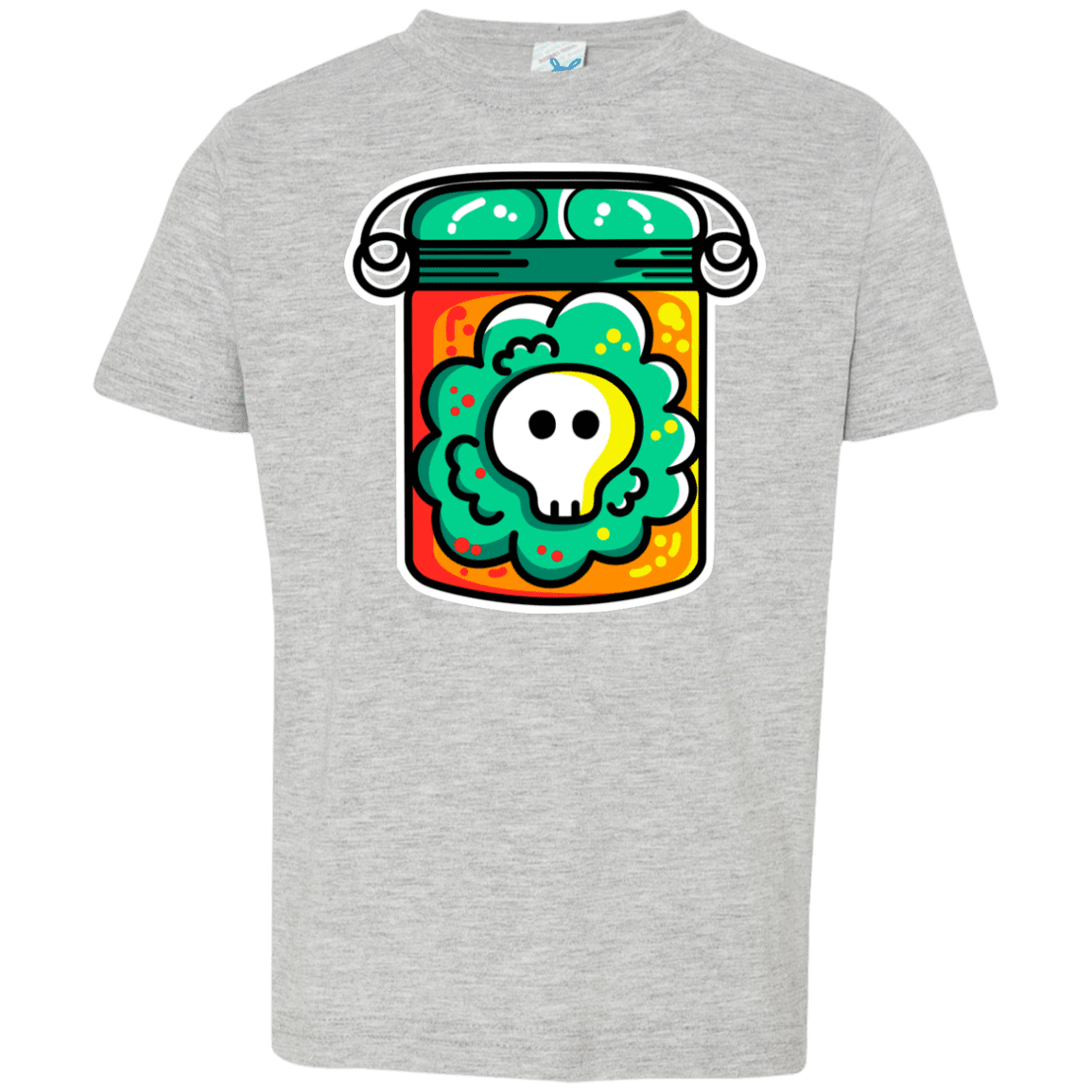 T-Shirts Heather Grey / 2T Cute Skull In A Jar Toddler Premium T-Shirt