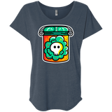 T-Shirts Indigo / X-Small Cute Skull In A Jar Triblend Dolman Sleeve