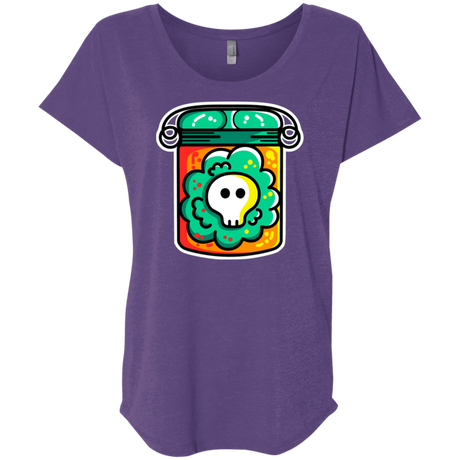 T-Shirts Purple Rush / X-Small Cute Skull In A Jar Triblend Dolman Sleeve