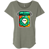 T-Shirts Venetian Grey / X-Small Cute Skull In A Jar Triblend Dolman Sleeve