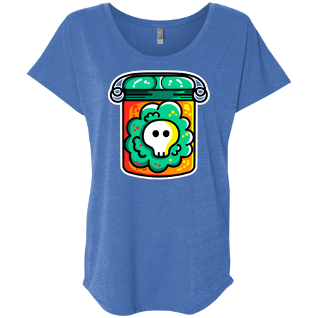 T-Shirts Vintage Royal / X-Small Cute Skull In A Jar Triblend Dolman Sleeve