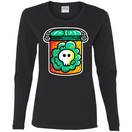 T-Shirts Black / S Cute Skull In A Jar Women's Long Sleeve T-Shirt