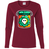 T-Shirts Cardinal / S Cute Skull In A Jar Women's Long Sleeve T-Shirt