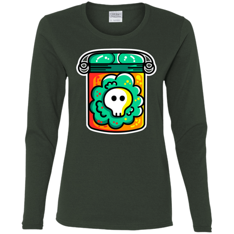 T-Shirts Forest / S Cute Skull In A Jar Women's Long Sleeve T-Shirt