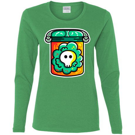 T-Shirts Irish Green / S Cute Skull In A Jar Women's Long Sleeve T-Shirt